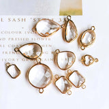 Glass Pendant Eardrop Plated Alloy Necklace Earring Accessories