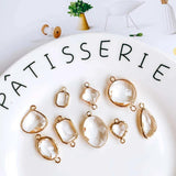 Glass Pendant Eardrop Plated Alloy Necklace Earring Accessories
