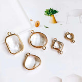 Glass Pendant Eardrop Plated Alloy Necklace Earring Accessories