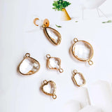 Glass Pendant Eardrop Plated Alloy Necklace Earring Accessories