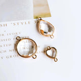 Glass Pendant Eardrop Plated Alloy Necklace Earring Accessories