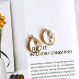 Glass Pendant Eardrop Plated Alloy Necklace Earring Accessories