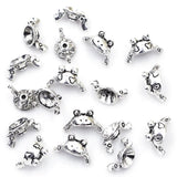 20Sets Luck Frog Animal Silver Tone Jewelry DIY Making Charms