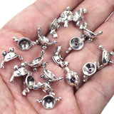 20Sets Luck Frog Animal Silver Tone Jewelry DIY Making Charms