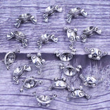 20Sets Luck Frog Animal Silver Tone Jewelry DIY Making Charms