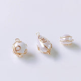 Wire Pearl Eardrop Accessories Metal Pendant Earring Components