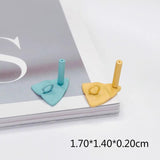 Triangle Alloy Stud Earring Components DIY Jewelry 8pcs