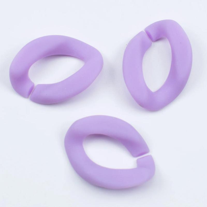 Acrylic Matte Twisted Bead for Women Resin Pendant Necklace