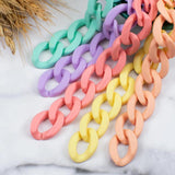 Acrylic Matte Twisted Bead for Women Resin Pendant Necklace