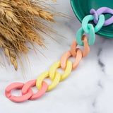 Acrylic Matte Twisted Bead for Women Resin Pendant Necklace