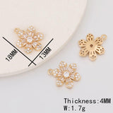 4Pcs Waterdrop CZ Charms for Jewelry Making