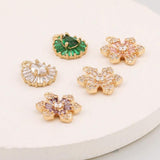4Pcs Waterdrop CZ Charms for Jewelry Making