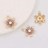 4Pcs Waterdrop CZ Charms for Jewelry Making