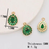 4Pcs Waterdrop CZ Charms for Jewelry Making