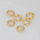 100pcs 24K High Plated Brass Jump Rings DIY Jewelry Findings