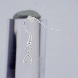925 Silver Hook Earring Setting DIY Jewelry Clasp Base Wires Accessorie