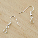 925 Silver Hook Earring Setting DIY Jewelry Clasp Base Wires Accessorie