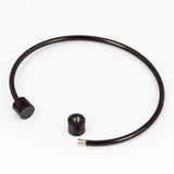Brass Based Beaded Screw-On Bracelet, Black/White/Yellow Gold/Rose Plated