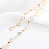 18K Plated Star Chain for DIY Jewelry Making