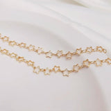 18K Plated Star Chain for DIY Jewelry Making