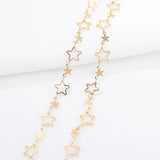 18K Plated Star Chain for DIY Jewelry Making