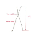 3Pcs Stainless Steel Slider Chain Bracelet DIY Jewelry Making Accessories