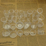 10pcs Clear Ice-cream Cups PVC Plastic Artificial Parfait Cups Deco Parts