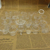 10pcs Clear Ice-cream Cups PVC Plastic Artificial Parfait Cups Deco Parts