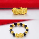 Vietnam Alluvial Pixiu Plated 3D Soild Pixiu for DIY Bracelets