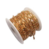 1m Crystal Copper Chain Stone Beads DIY Jewelry Making