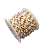1m Crystal Copper Chain Stone Beads DIY Jewelry Making