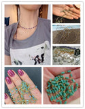 1m Crystal Copper Chain Stone Beads DIY Jewelry Making