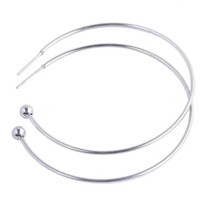 10pcs 50mm Stainless Steel Earring Hoops 1mm Thick