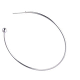 10pcs 50mm Stainless Steel Earring Hoops 1mm Thick