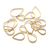 10Pcs Water Drop Charms Stainless Steel Bezels Linker