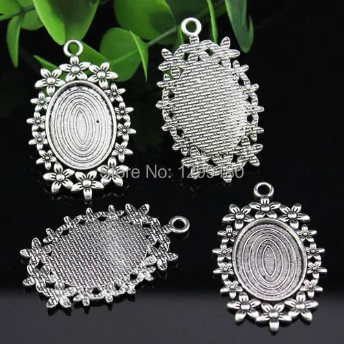18x25mm Oval Cabochon Summer Cameo Frame Setting Tray 10pcs/lot