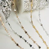 4mm Star Silver Chain for Jewelry Making DIY Necklace Bracelet