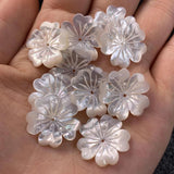 Shell Beads Carved-flowered Mother Of Pearl For DIY Jewelry Making