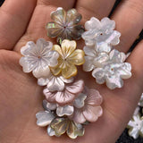 Shell Beads Carved-flowered Mother Of Pearl For DIY Jewelry Making