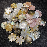Shell Beads Carved-flowered Mother Of Pearl For DIY Jewelry Making