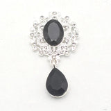Silver Alloy Rhinestones Pendant Brooch 10Pcs/Lot 25*45mm