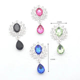 Silver Alloy Rhinestones Pendant Brooch 10Pcs/Lot 25*45mm