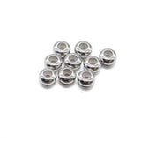 10pcs 8mm Stainless Steel Stopper Beads Rubber Spacer DIY Charm Jewelry Making