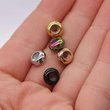 10pcs 8mm Stainless Steel Stopper Beads Rubber Spacer DIY Charm Jewelry Making