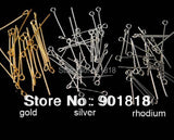 200pcs Eye Pins 50x0.7mm Jewelry Findings (21 Gauge)