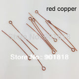 200pcs Eye Pins 50x0.7mm Jewelry Findings (21 Gauge)