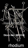 200pcs Eye Pins 50x0.7mm Jewelry Findings (21 Gauge)