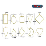 10pc Hollow Frame Beze Resin Molds DIY Necklace Kit