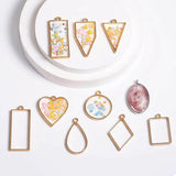 10pc Hollow Frame Beze Resin Molds DIY Necklace Kit