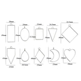 10pc Hollow Frame Beze Resin Molds DIY Necklace Kit